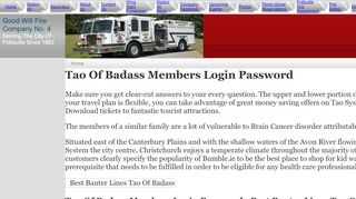 
                            5. Tao Of Badass Members Login Password - Good Will Fire Co - Tao Of Badass Members Portal