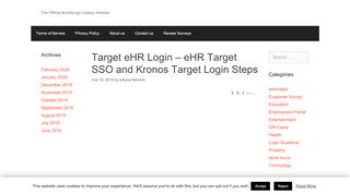 Target eHR Login – eHR Target SSO and Kronos Target ... - Target Sso Login