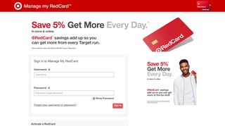 Target Red Card Login - Target Manage My Redcard Portal