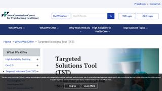
                            3. Targeted Solutions Tool (TST) | Center for Transforming ... - Tsts Portal