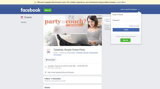 
                            7. Tastefully Simple Online Party - Facebook