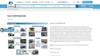 
                            4. TAU CORPORATION | CAR FROM JAPAN - Tau Sales Portal