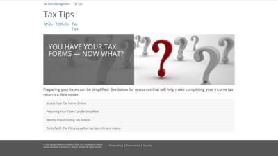 Tax Tips - Tax Form Management