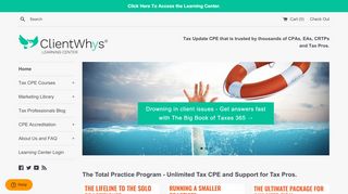 
                            3. TaxCPE: Tax Update CPE for CPAs, CRTPs, EAs and Tax ... - Clientwhys Portal