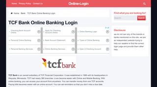 
                            4. TCF Bank Online Banking Login | Sign In Page - Tcf Bank Portal Page