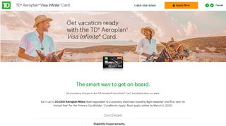 
                            8. TD® Aeroplan® Visa Infinite* Card | TD Aeroplan - Td Visa Infinite Rewards Portal