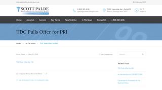 
                            8. TDC Pulls Offer for PRI - Medical Malpractice Insurance - Pri Med Mal Portal