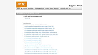
                            5. TE Global Terms and Conditions of Purchase TE ... - Supplier Portal - Te Supplier Portal