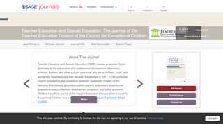 
Teacher Education and Special Education: SAGE Journals  
