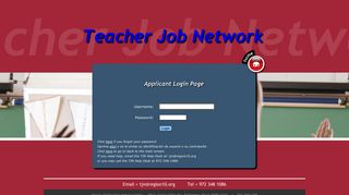 
                            3. Teacher Job Network WorkSpace - Login - Teacher Job Network Admin Portal