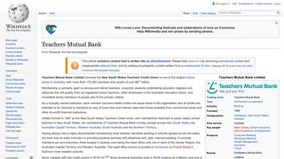 
                            6. Teachers Mutual Bank - Wikipedia - Www Tmbank Com Au Portal