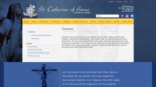 
                            1. Teachers | St. Catherine of Siena Catholic School | Port Arthur ... - Teacherplus Gradebook Portal