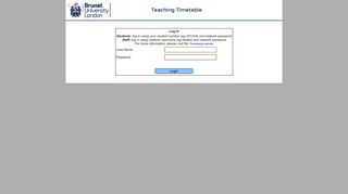 
                            3. Teaching Timetable - 2.0.43 - Brunel Evision Portal
