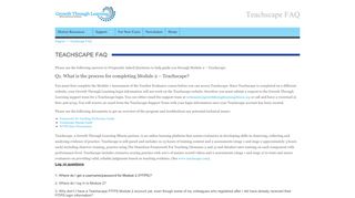 
                            6. Teachscape FAQ - Growth Through Learning - Teachscape Focus Portal