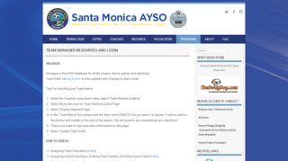 Team Manager Resources And Login – Santa Monica AYSO - Region 20 Portal