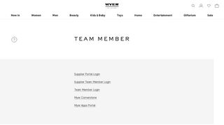Team member - MYER - Kronos Portal Myer