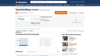 
                            2. TeamFanShop Reviews - 20 Reviews of Teamfanshop.com ... - Teamfanshop Portal