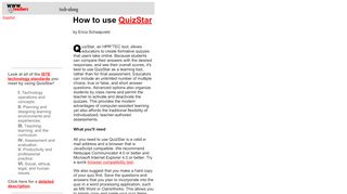 
                            4. Tech-along | How to use QuizStar - www.4teachers.org - Quizstar Teacher Portal