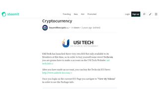 
                            7. Techcoin ICO | USI-TECH | The Future of Cryptocurrency ... - Tech Coin Login