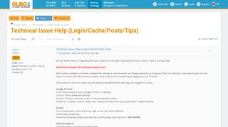
                            7. Technical Issue Help (Login/Cache/Posts/Tips) - OLBG Sports ... - Olbg Login