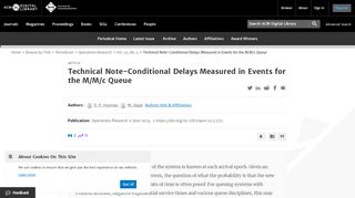 
                            7. Technical Note-Conditional Delays Measured in Events for the ... - Cqueue Login