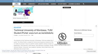 
                            5. Technical University of Mombasa, TUM Student Portal: www.tum.ac.ke ... - Technical University Of Mombasa Student Portal