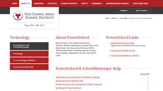 
                            1. Technology / PowerSchool and SchoolMessenger - Fox ... - Powerschool Portal Fox Chapel