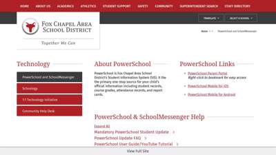 
                            7. Technology / PowerSchool and SchoolMessenger