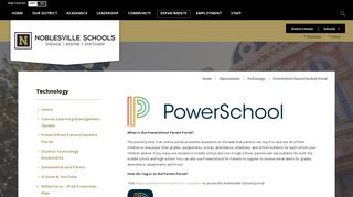 
Technology / PowerSchool Parent/Student Portal - Noblesville Schools
