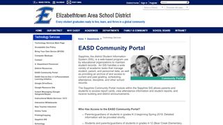 
                            4. Technology Services / EASD Community Portal - Easd Sapphire Community Portal