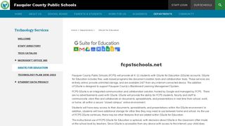 
                            7. Technology Services / GSuite for Education - Google Apps For Education Fcps Portal
