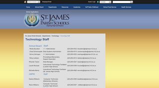 
Technology Staff - St. James Parish Schools
