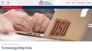 
                            4. Technology/Help Desk - DeSales University - Desales Webadvisor Portal