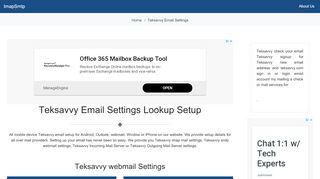 
                            7. Teksavvy Email Settings | Teksavvy Webmail | teksavvy.com ... - Teksavvy Email Portal
