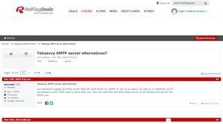 
                            9. Teksavvy SMTP server alternatives? - RedFlagDeals.com Forums - Teksavvy Email Portal