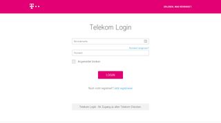 
                            1. Telekom-Login - Telekom Homepage Creator Portal