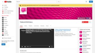 
                            4. TelekomHilfeVideos - YouTube - Telekom Homepage Creator Portal