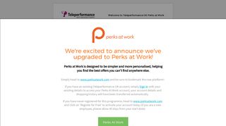 
                            2. Teleperformance UK Perks at Work - Teleperformance Corporate Perks Portal