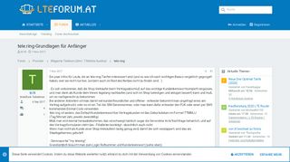 
                            5. tele.ring-Grundlagen für Anfänger | LTE-Forum Österreich - My Tele Ring Portal
