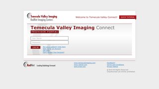 
                            5. Temecula Valley Connect - Login - My Radiology Portal - Temecula Valley Imaging Portal
