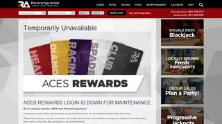 Temporarily Unavailable | Running Aces Casino, Hotel ... - Running Aces Portal