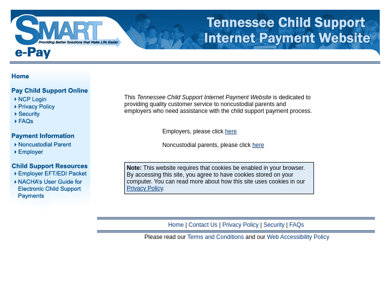 
                            5. Tennessee Child Support Internet Payment Website