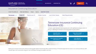 
                            8. Tennessee Insurance Continuing Education | Kaplan ... - Kaplan Insurance Continuing Education Portal