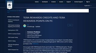 
                            2. TERA Rewards Credits and TERA Rewards Points on PC ... - Tera Portal Rewards