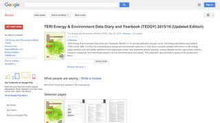 
                            6. TERI Energy & Environment Data Diary and Yearbook (TEDDY) ... - Dmrc Portal 2016