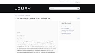 
TERMS AND CONDITIONS FOR UZURV Holdings, INC. – Help  
