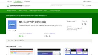 
                            4. TES Teach with Blendspace Review for Teachers | Common ... - Blendspace Sign In