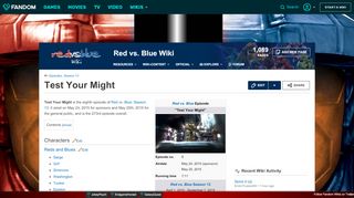 
                            3. Test Your Might | Red vs. Blue Wiki | FANDOM powered by Wikia - Red Vs Blue Portal