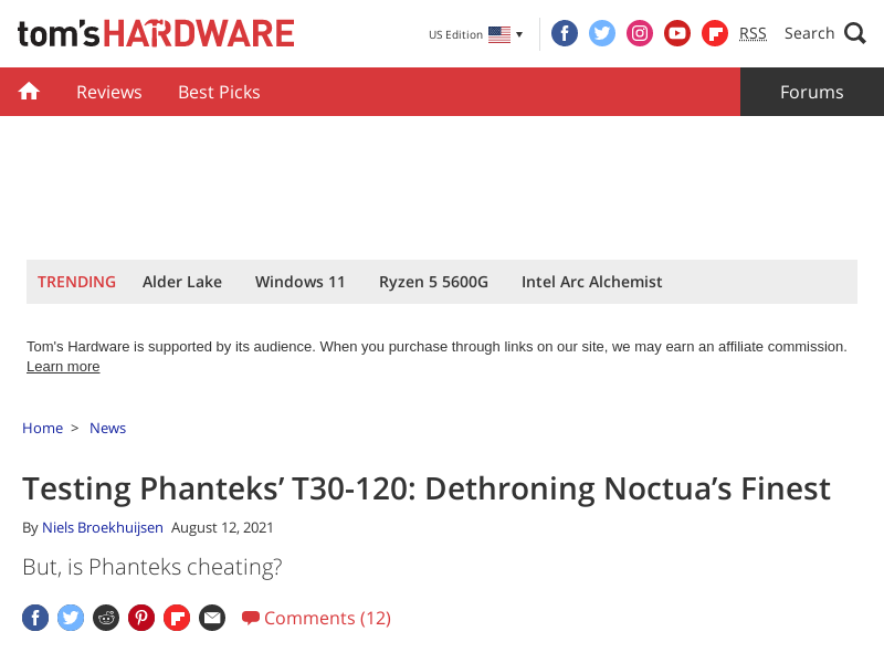 
                            7. Testing Phanteks' T30-120: Dethroning Noctua's Finest ...