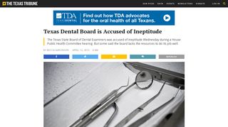 
                            9. Texas Dental Board is Accused of Ineptitude | The Texas ... - Texas Dental Board Portal